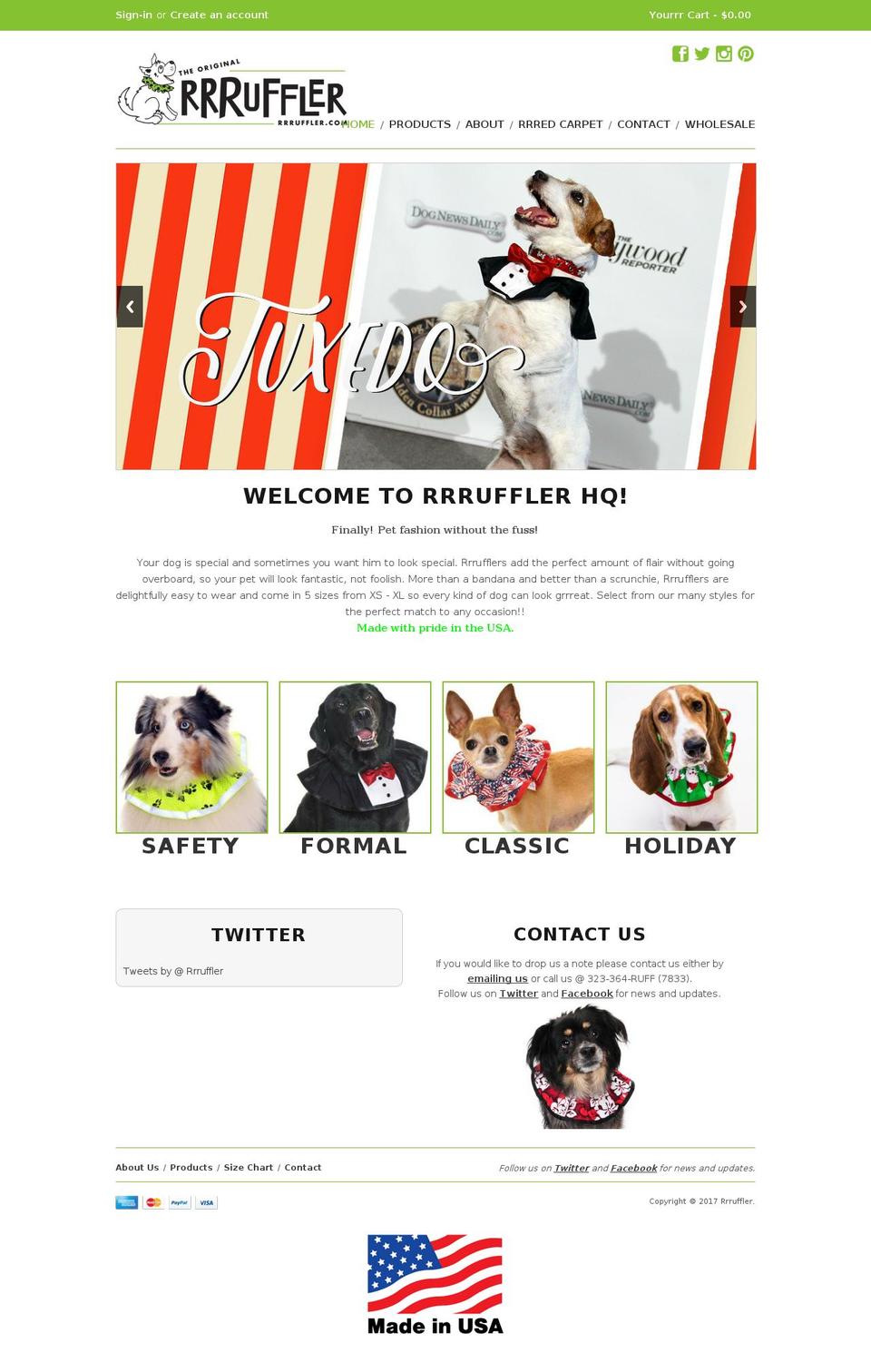rrruffler.com shopify website screenshot