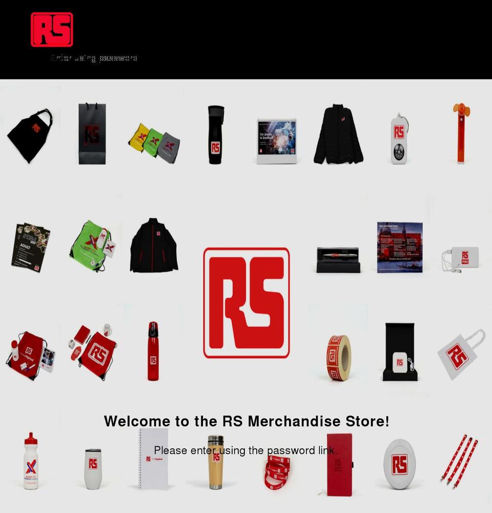rs-merchandise.com shopify website screenshot