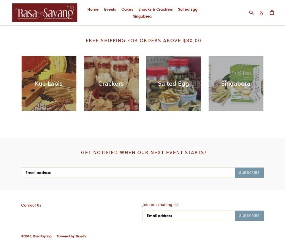 rsayang.com shopify website screenshot