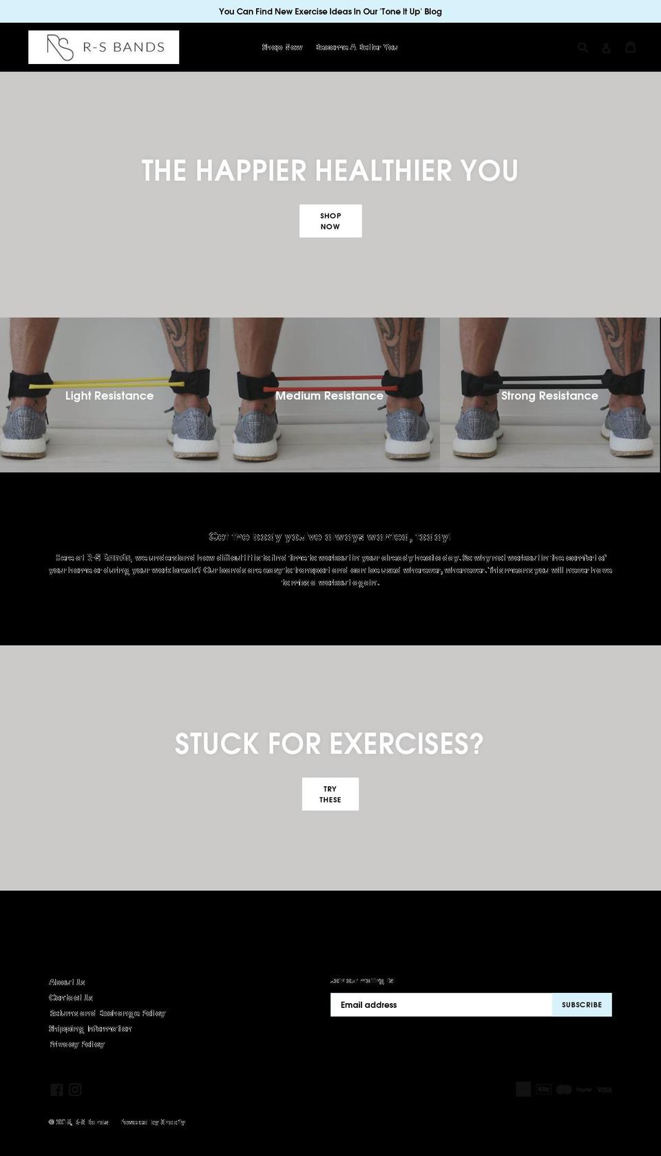 rsbands.com — Shopify storefront screenshot