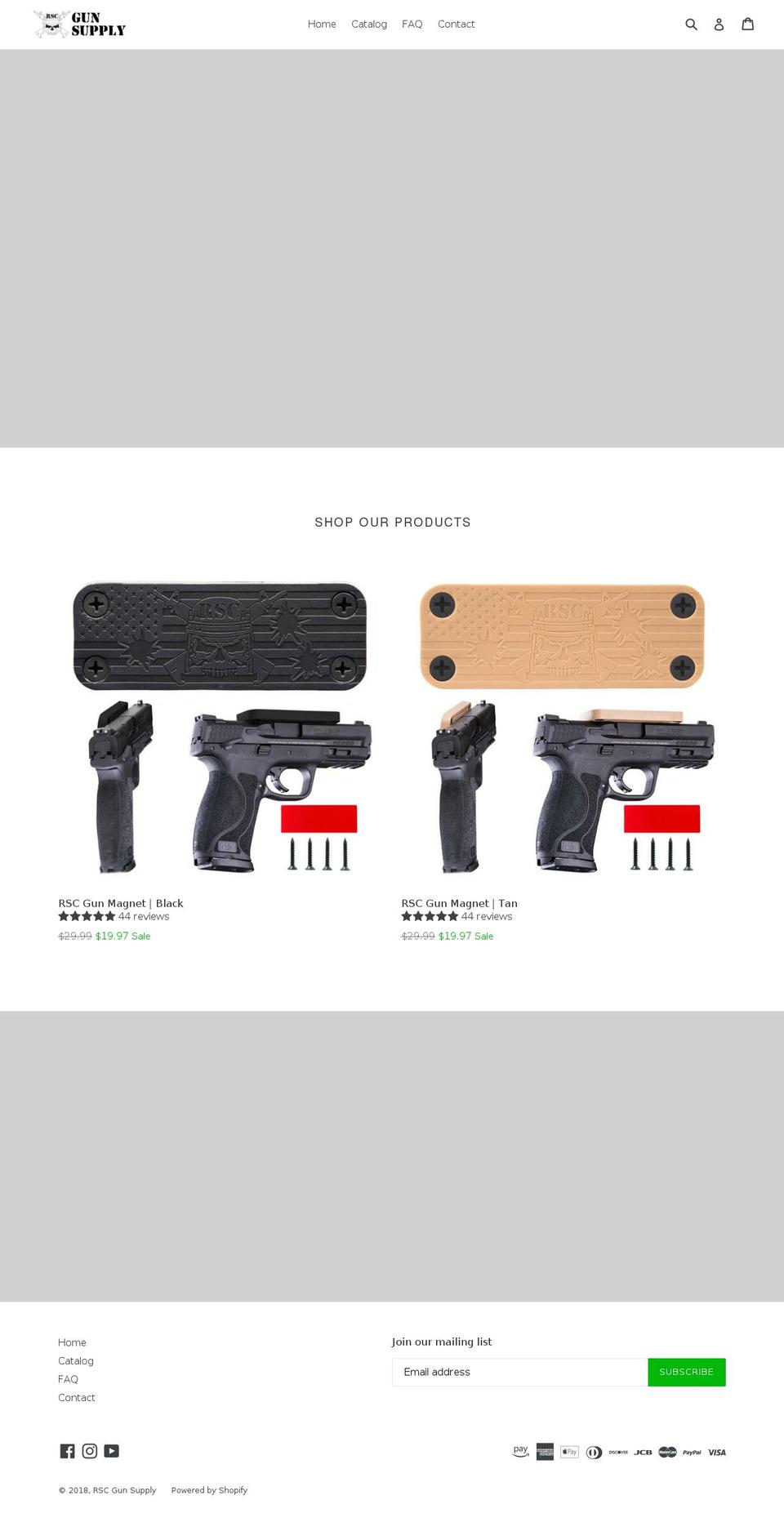 rsc-gun-supply.myshopify.com shopify website screenshot