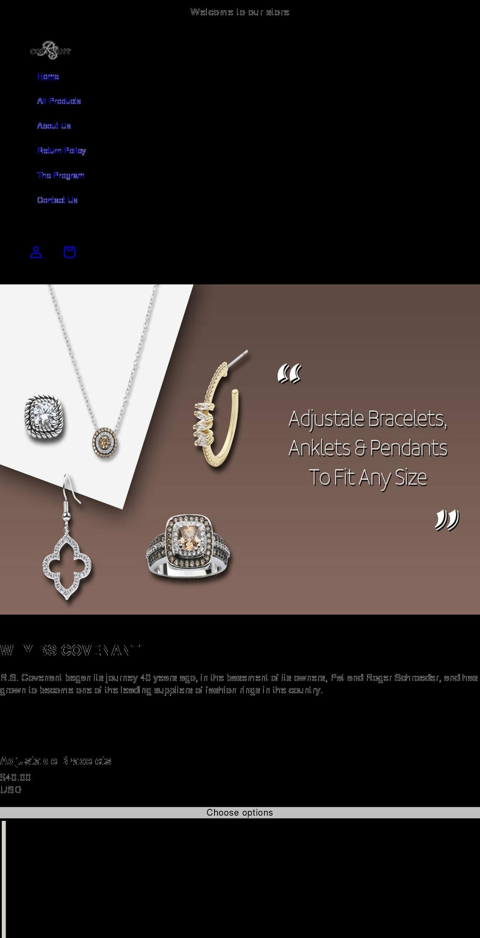rscovenantjewelry.com shopify website screenshot