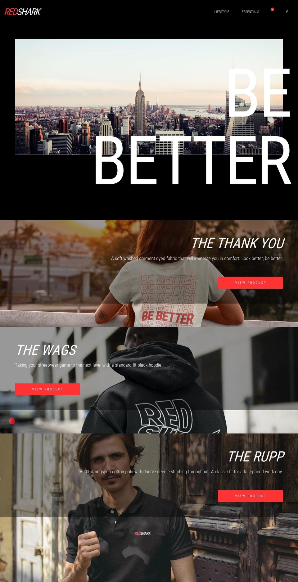 rsdapparel.com shopify website screenshot
