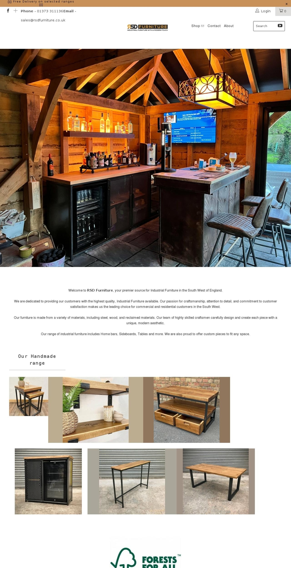 rsdfurniture.co.uk shopify website screenshot