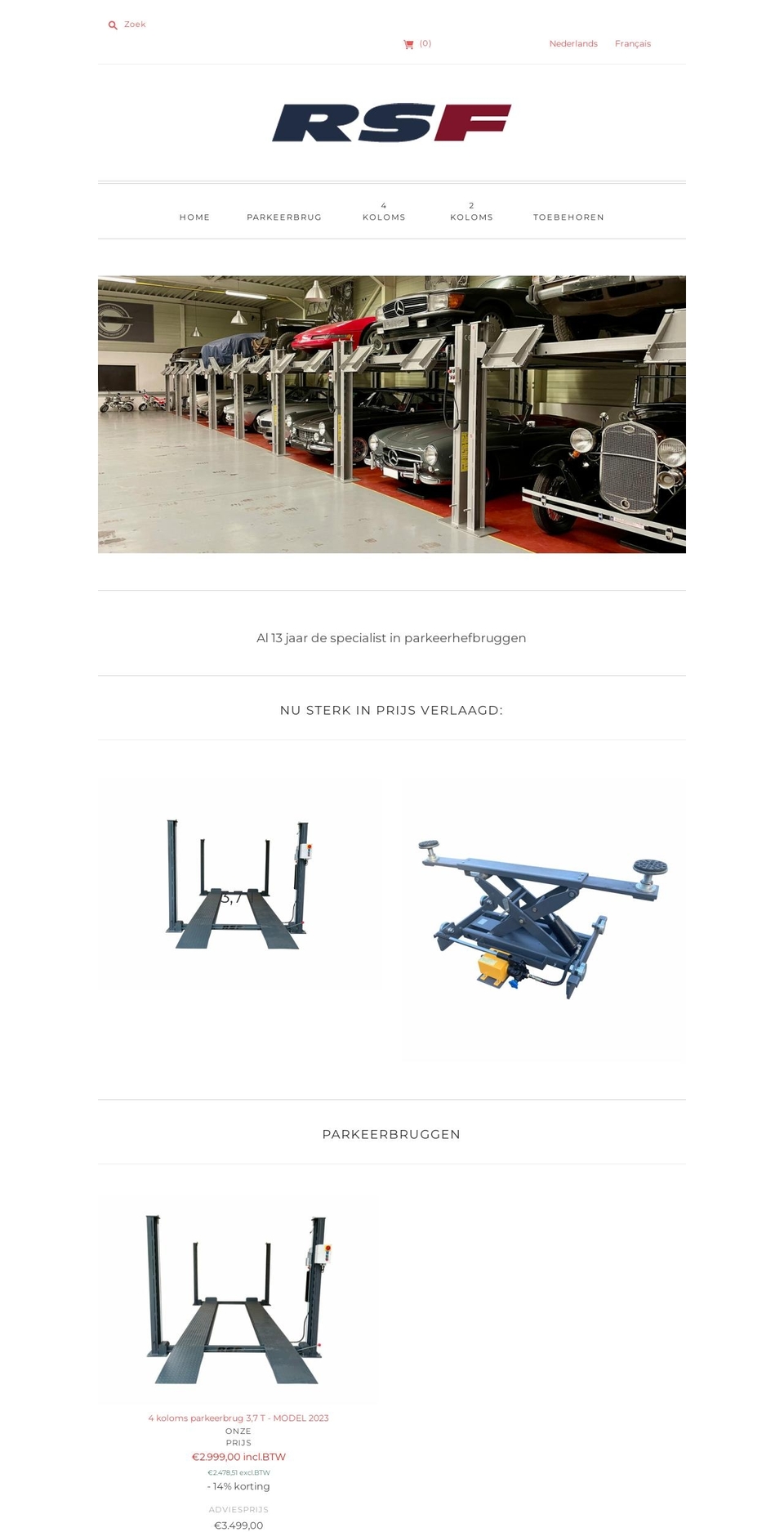 rsf-carlifts.com shopify website screenshot