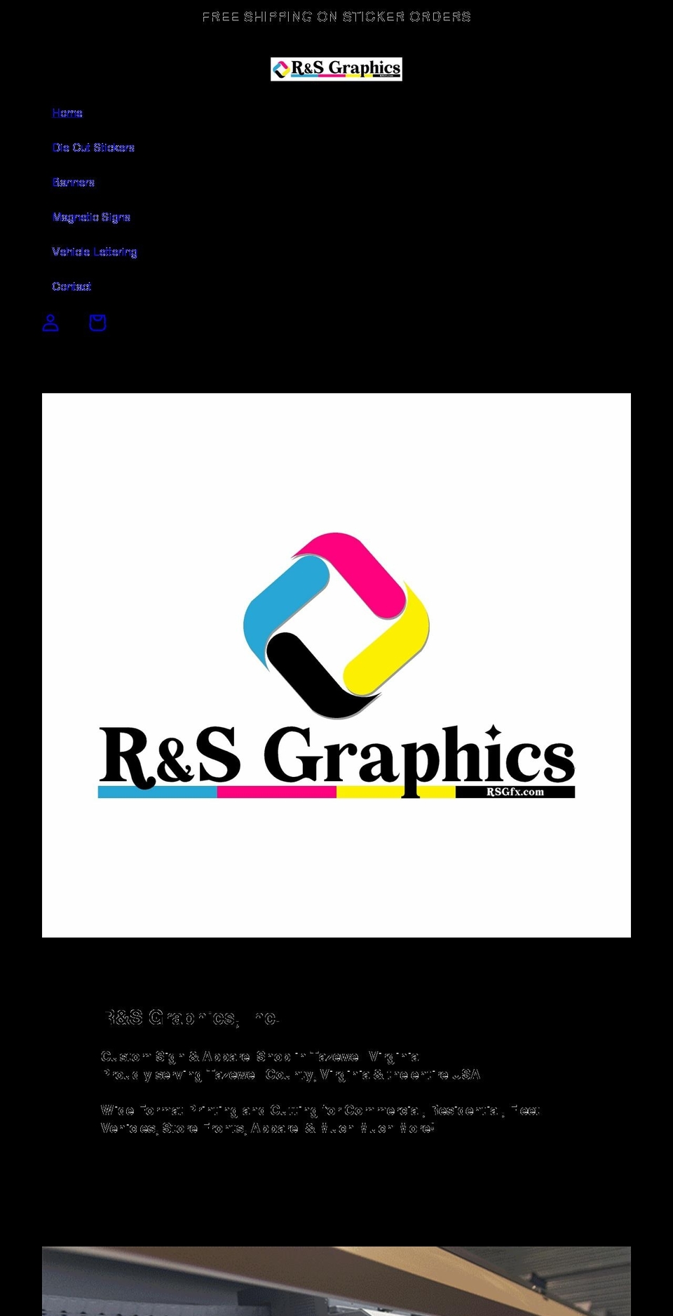rsgfx.com shopify website screenshot