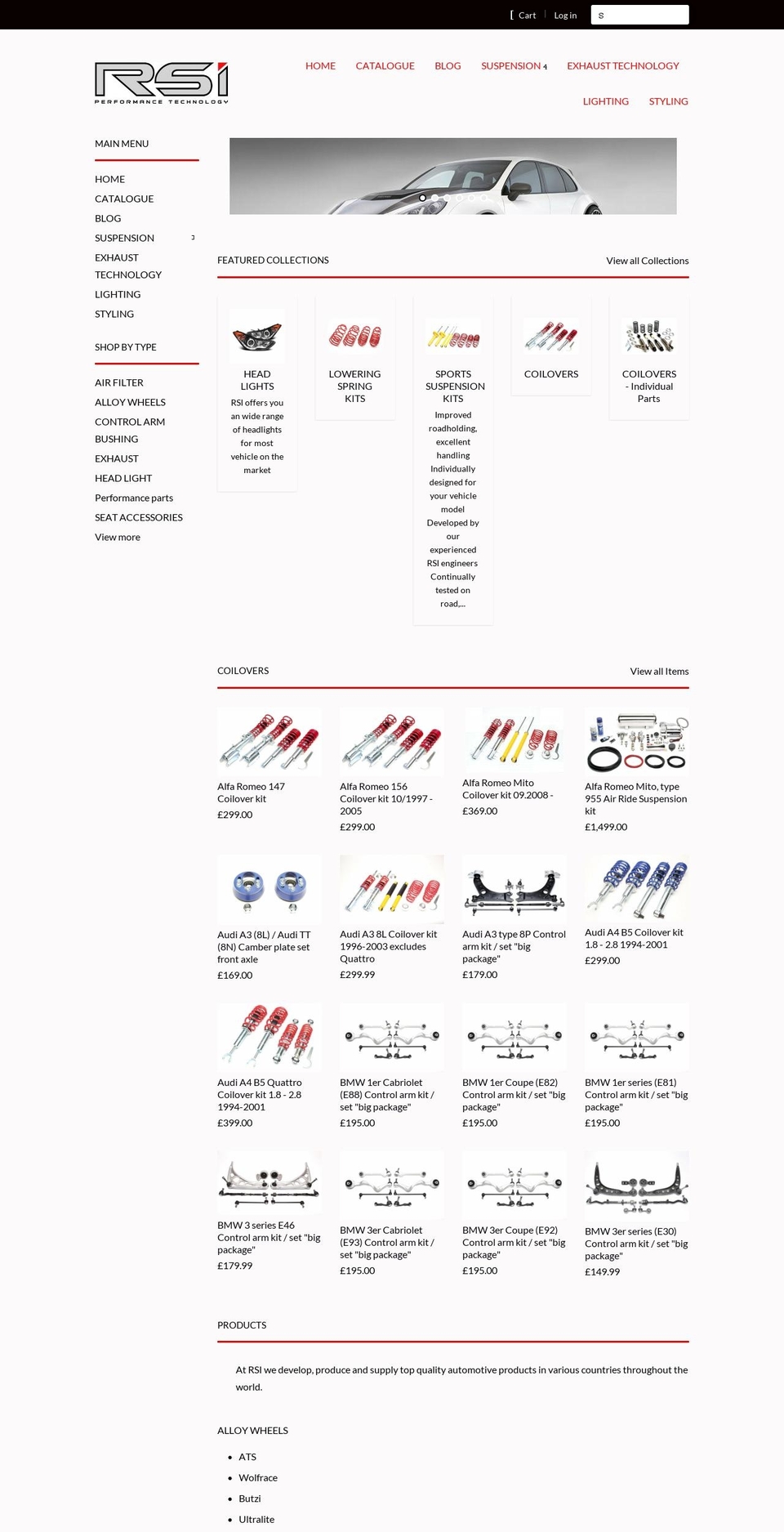 rsi-automotive.co.uk shopify website screenshot