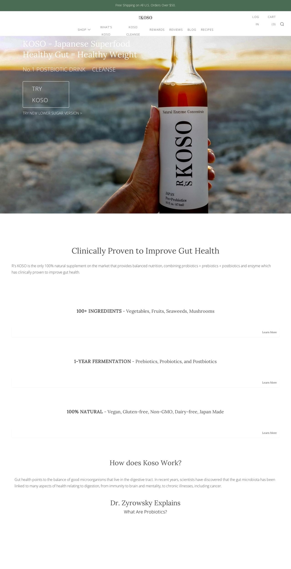 rskoso.com shopify website screenshot