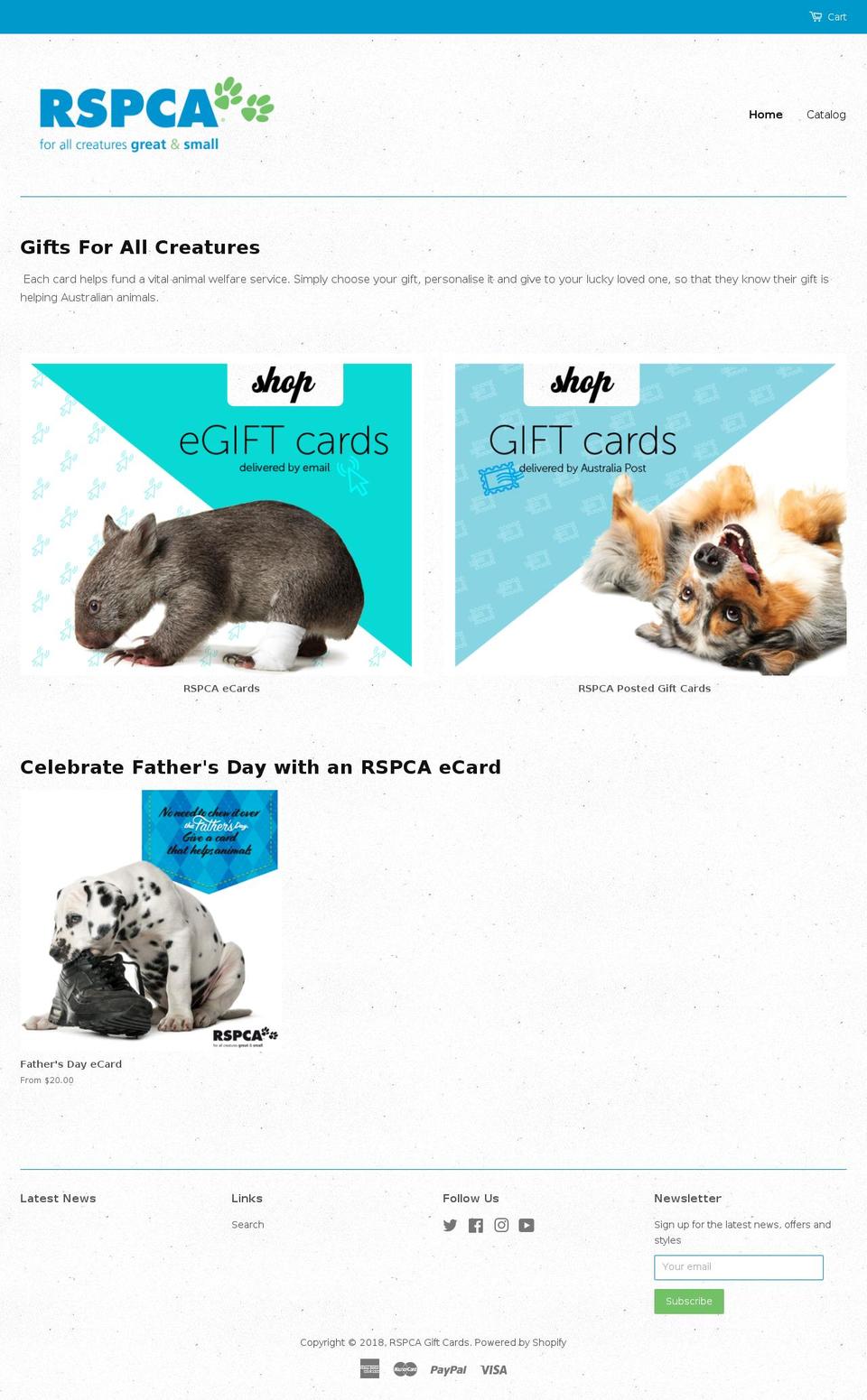 rspcagifts.org.au shopify website screenshot