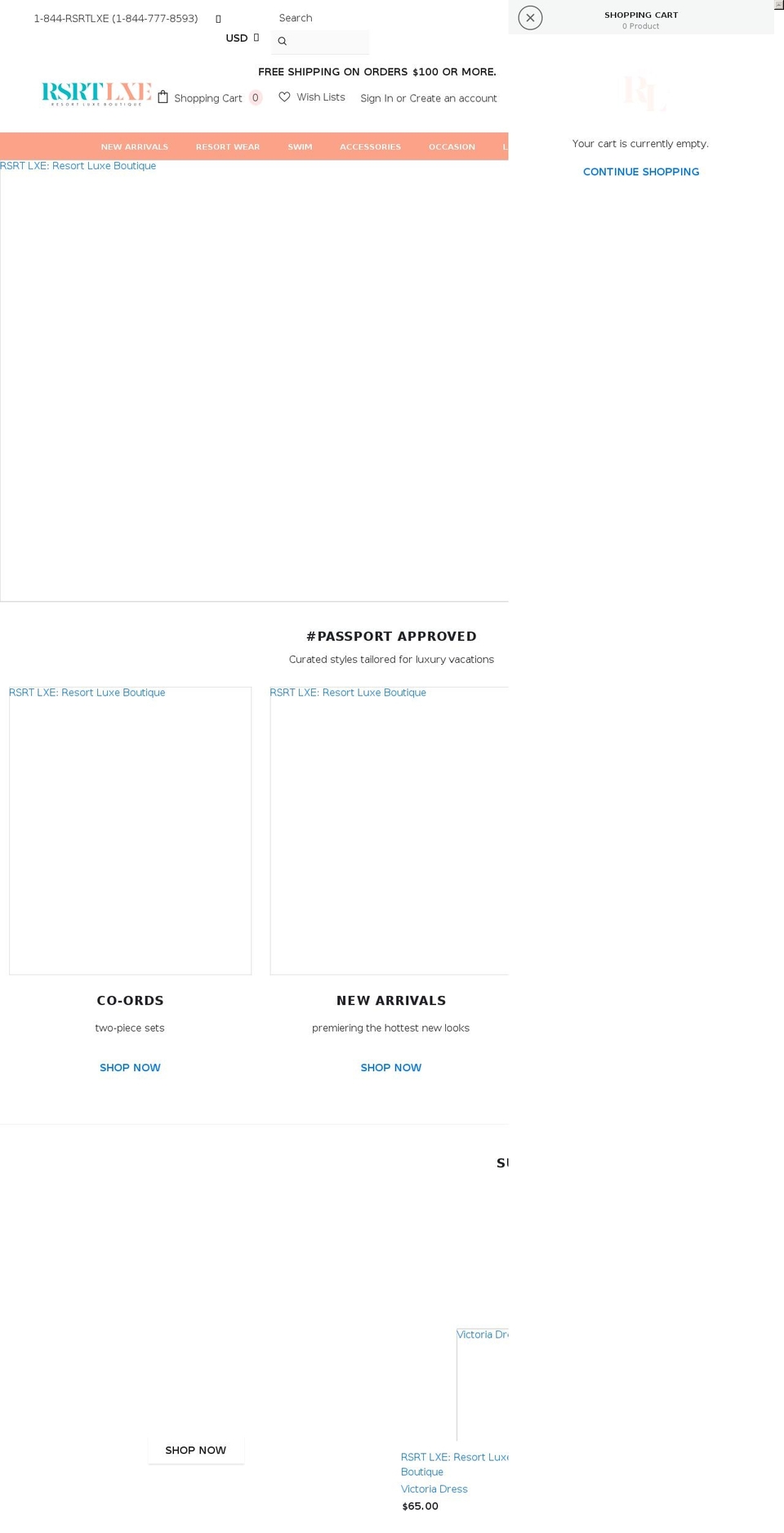 rsrtlxe.com shopify website screenshot