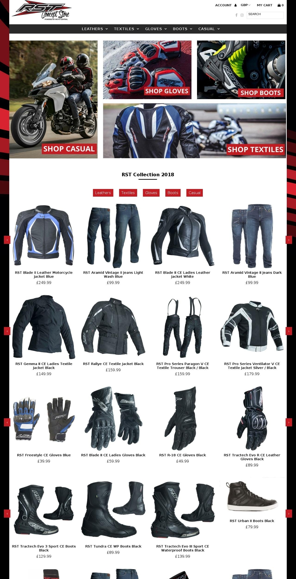 rst-store.co.uk shopify website screenshot