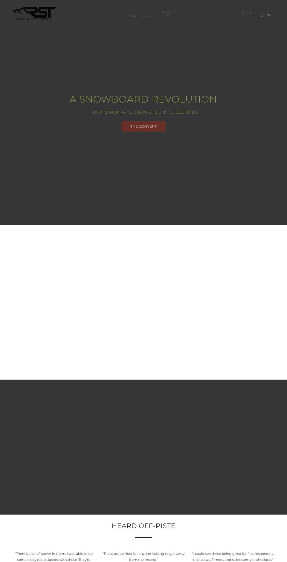 rstsnow.com — Shopify storefront screenshot
