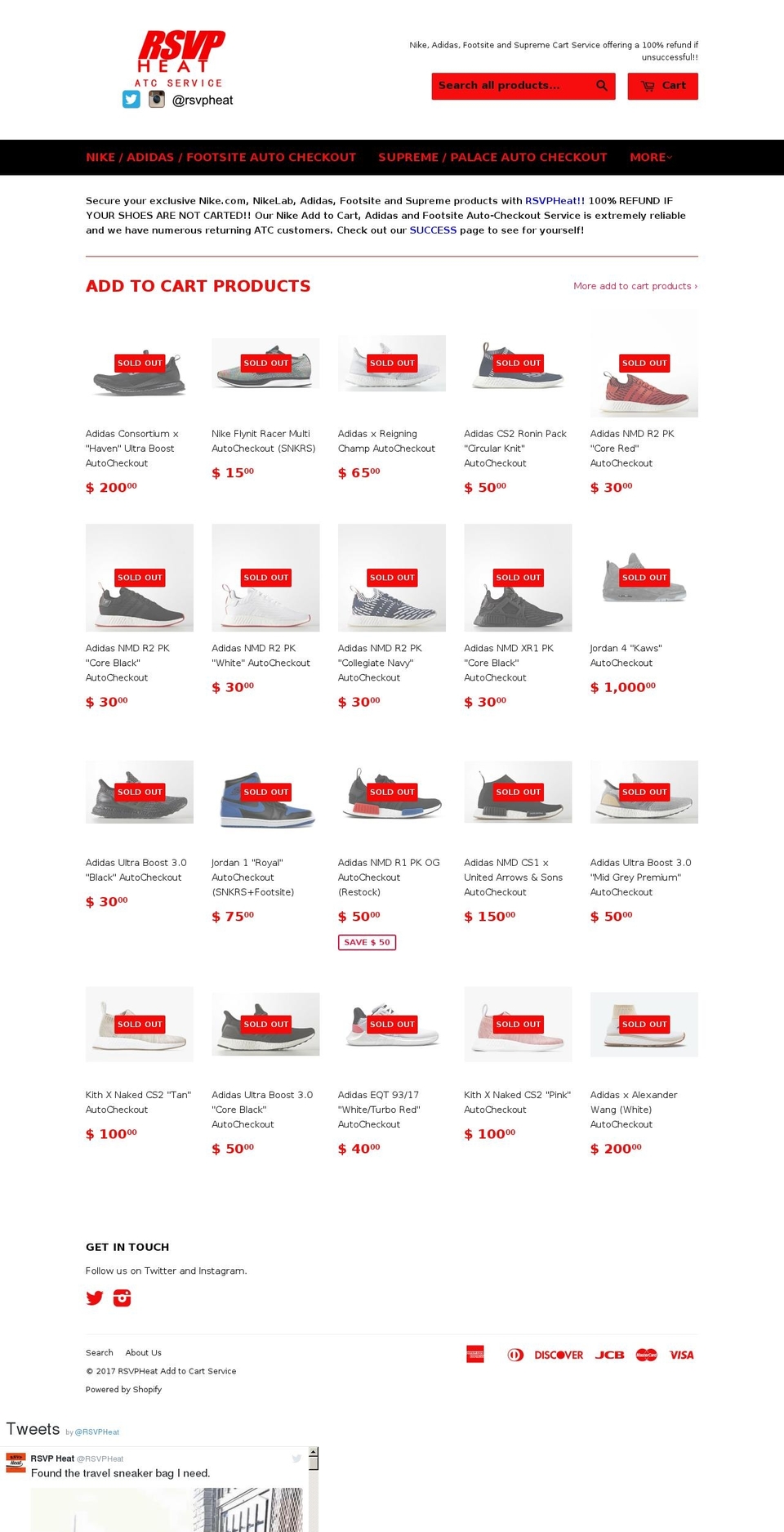 rsvpheat-atc.com shopify website screenshot