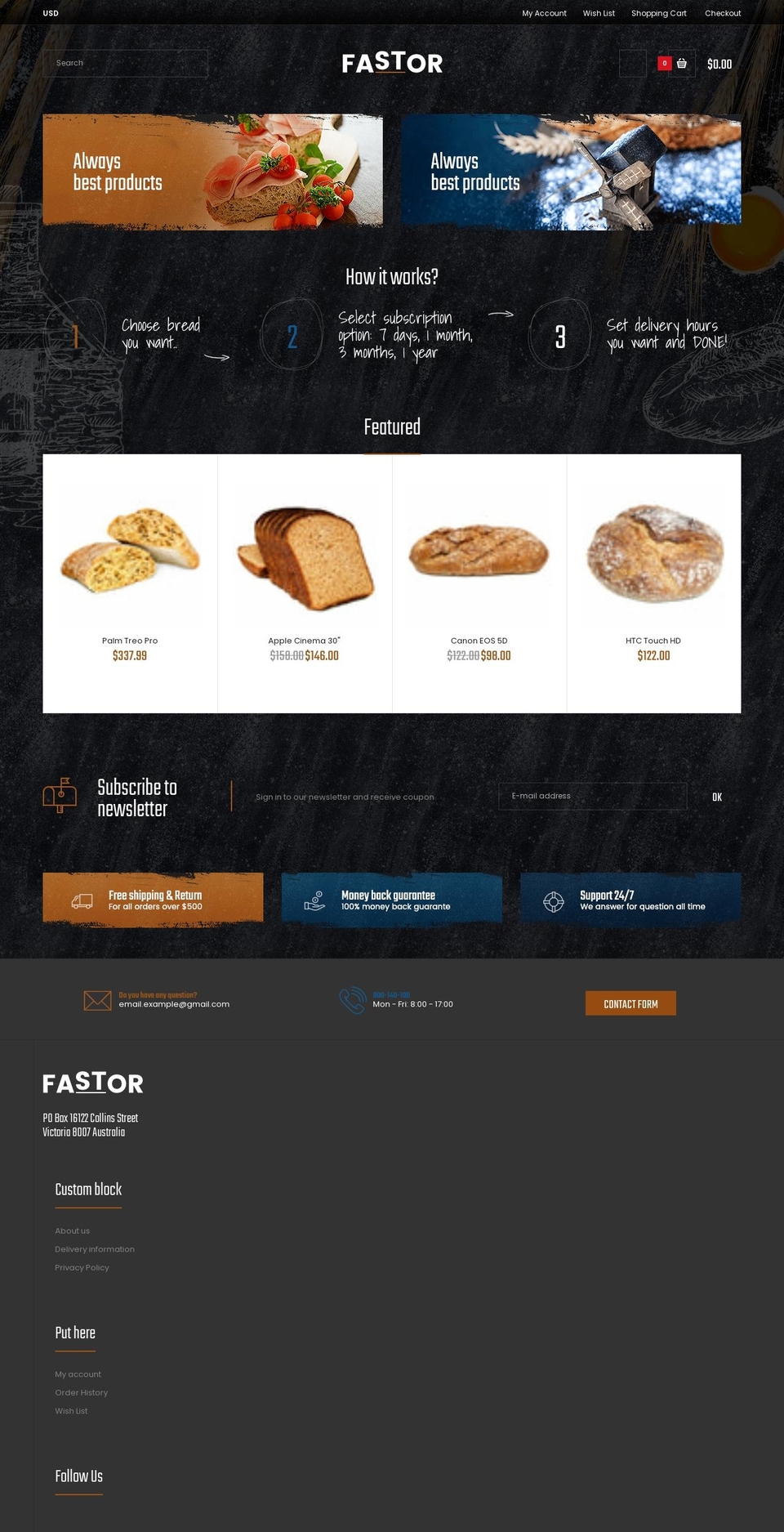 rt-fastor-bakery.myshopify.com shopify website screenshot