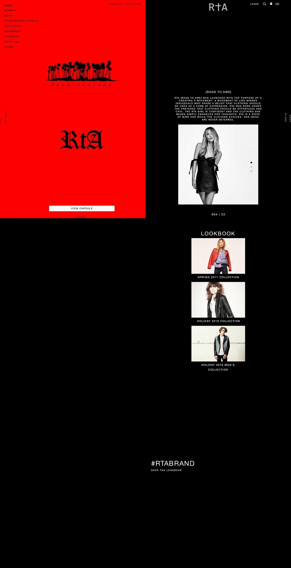 rtabrand.com shopify website screenshot