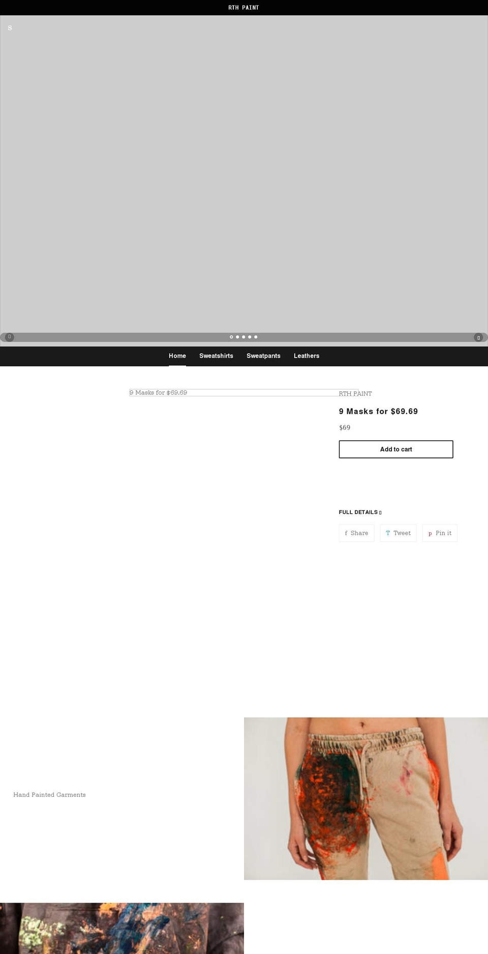 rthpaint.com shopify website screenshot