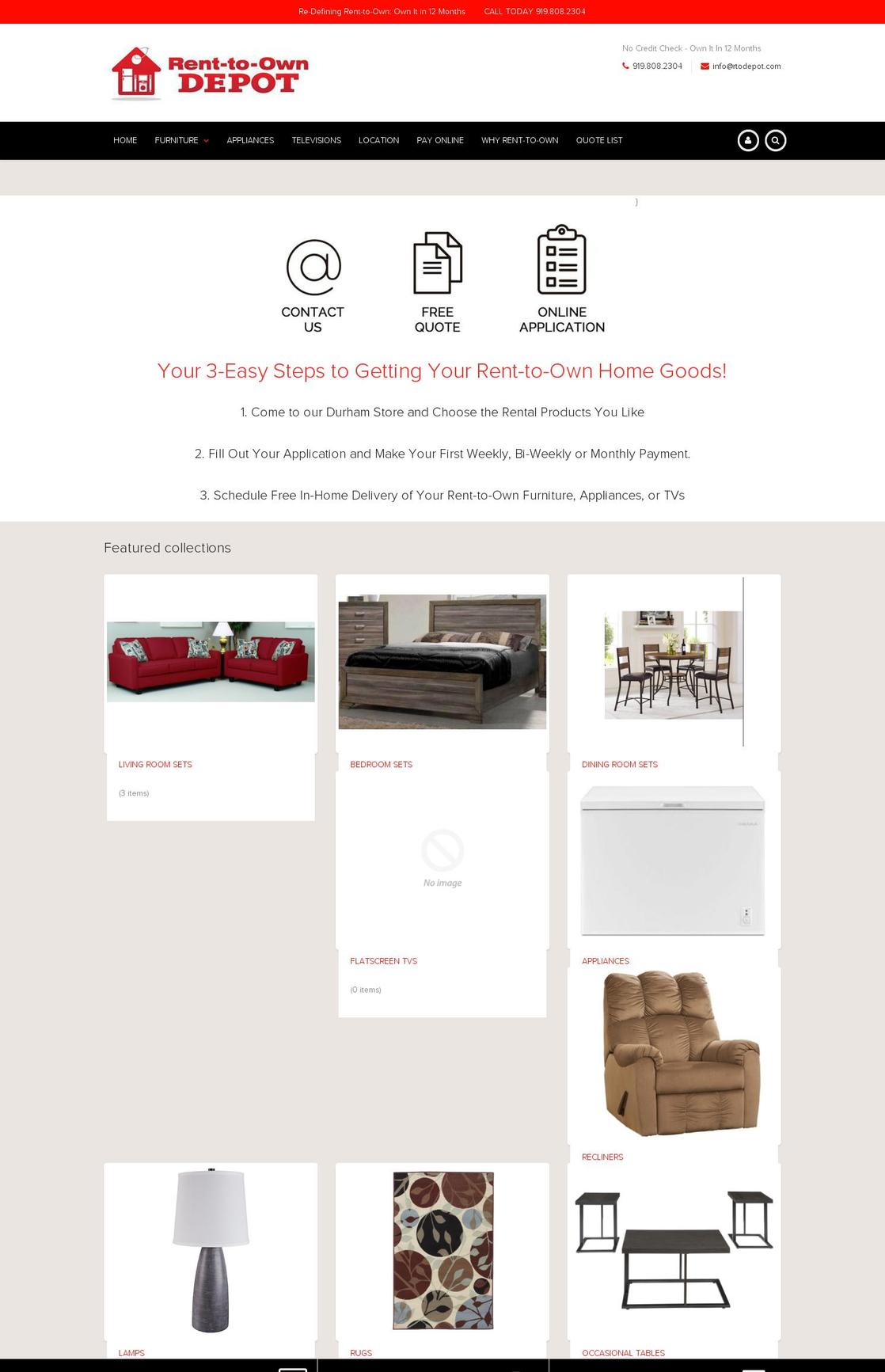 rtodepot.com — Shopify storefront screenshot
