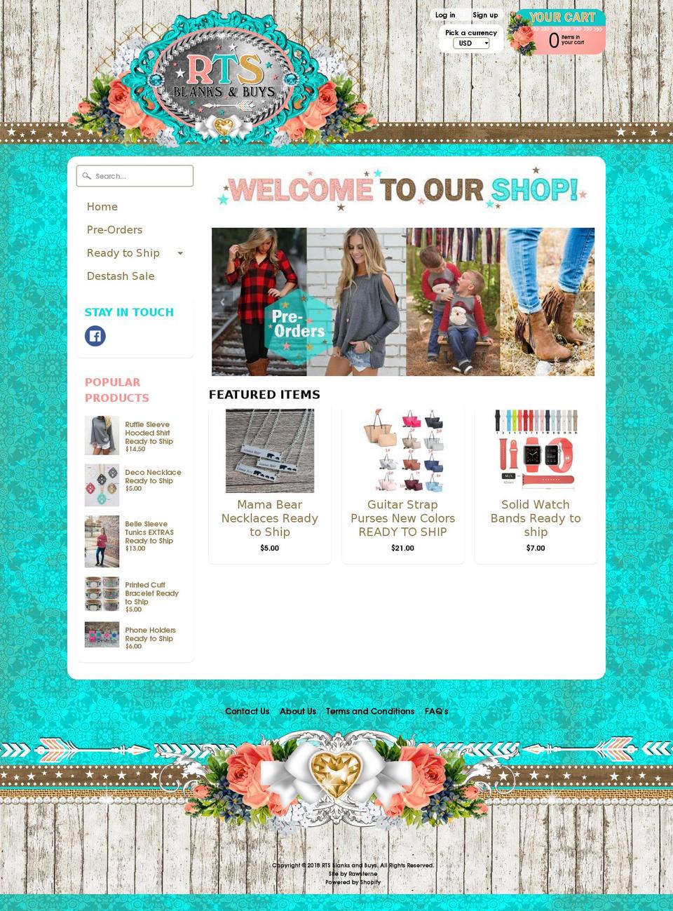 rtsblanksandbuys.com shopify website screenshot