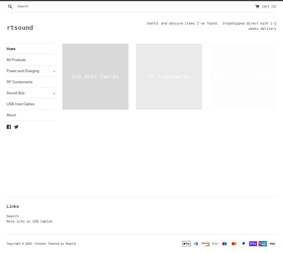 rtsound.myshopify.com shopify website screenshot