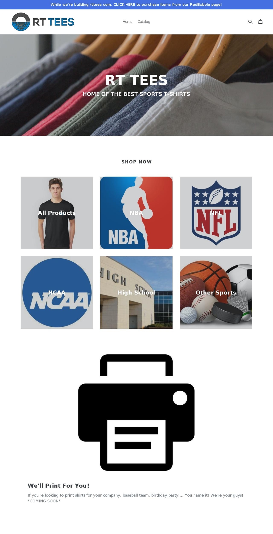 rttees.com — Shopify storefront screenshot