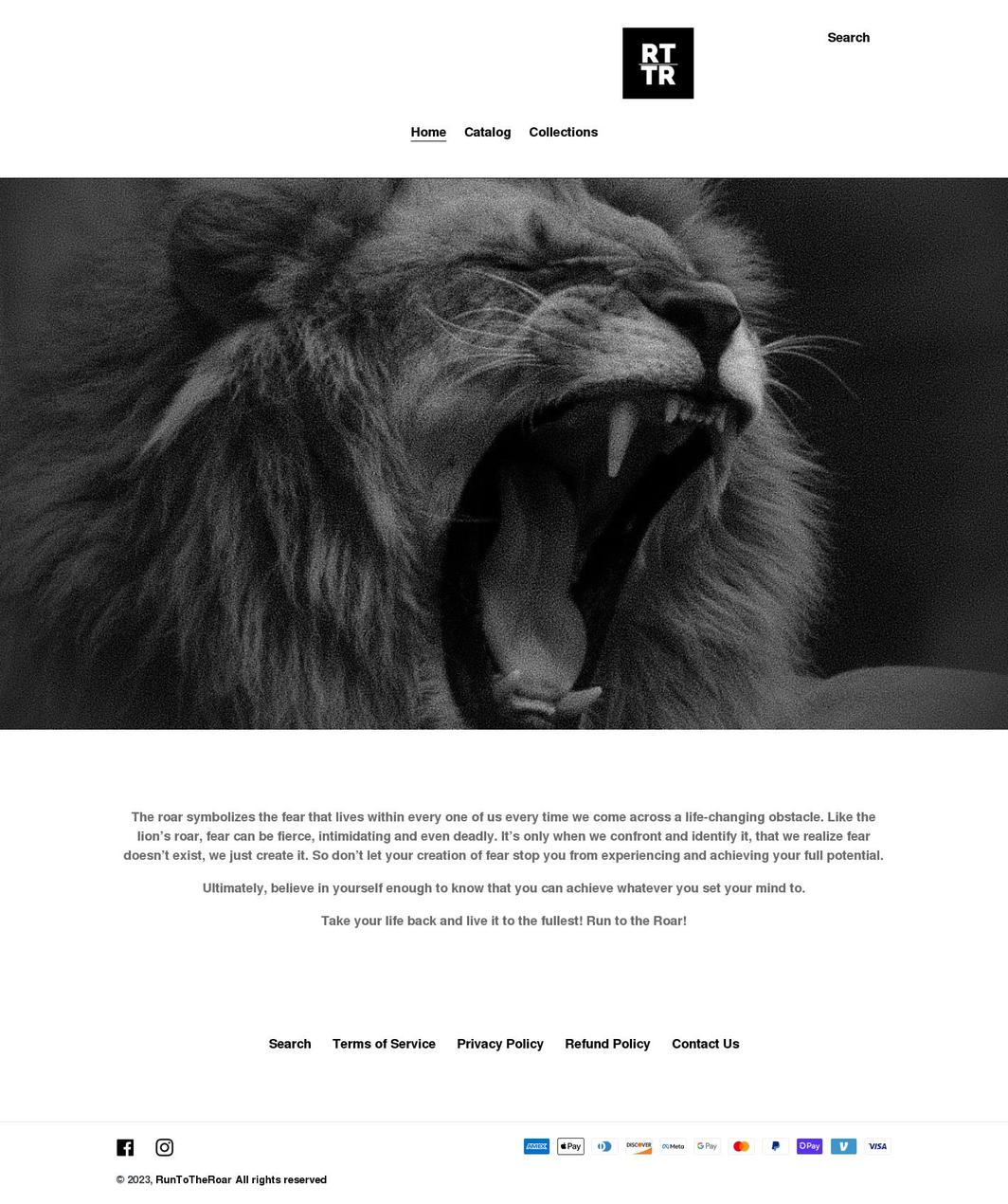 rttrlife.com shopify website screenshot