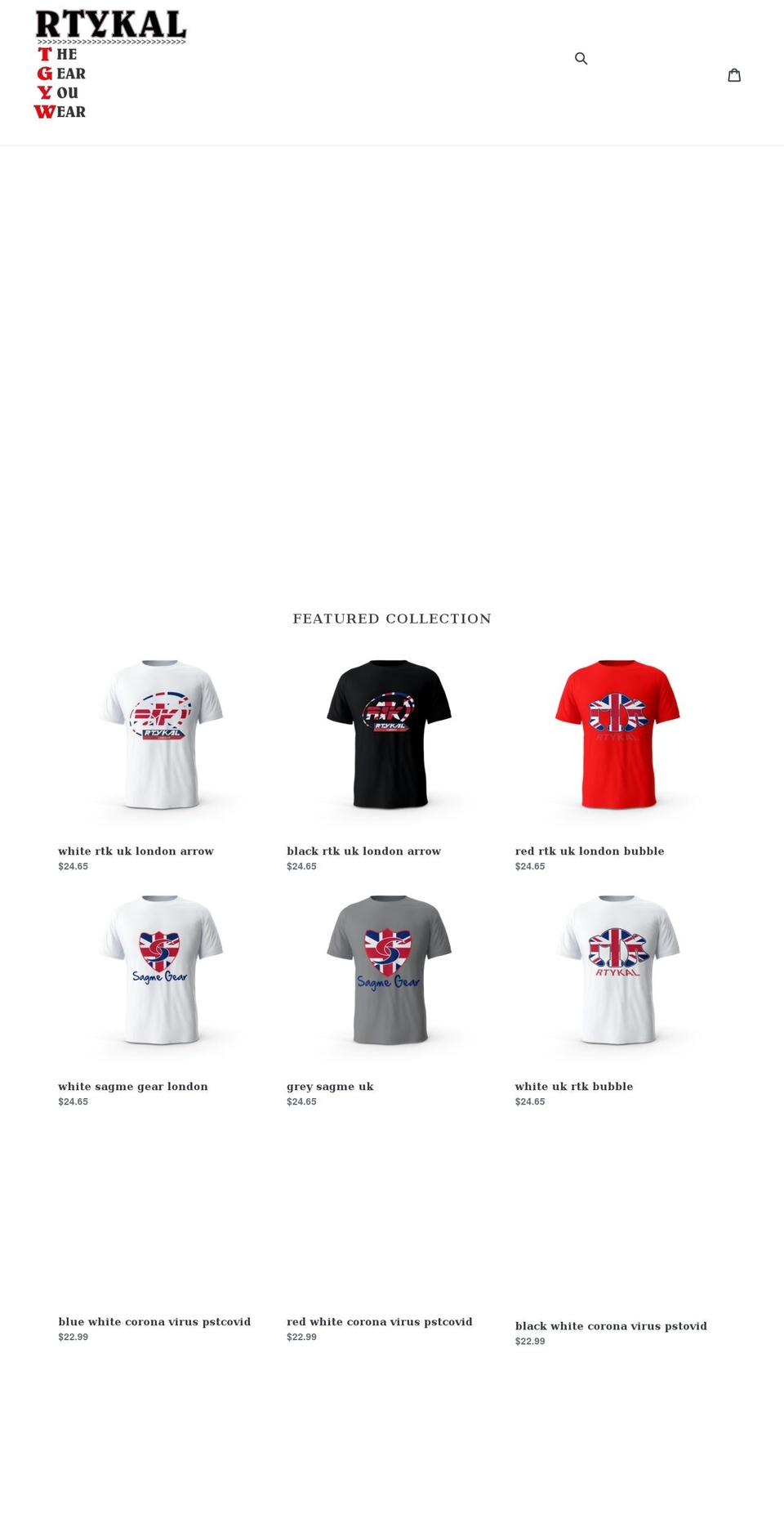 rtykalcreations.com shopify website screenshot