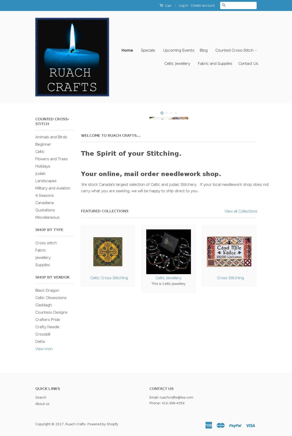 ruachcrafts.ca shopify website screenshot