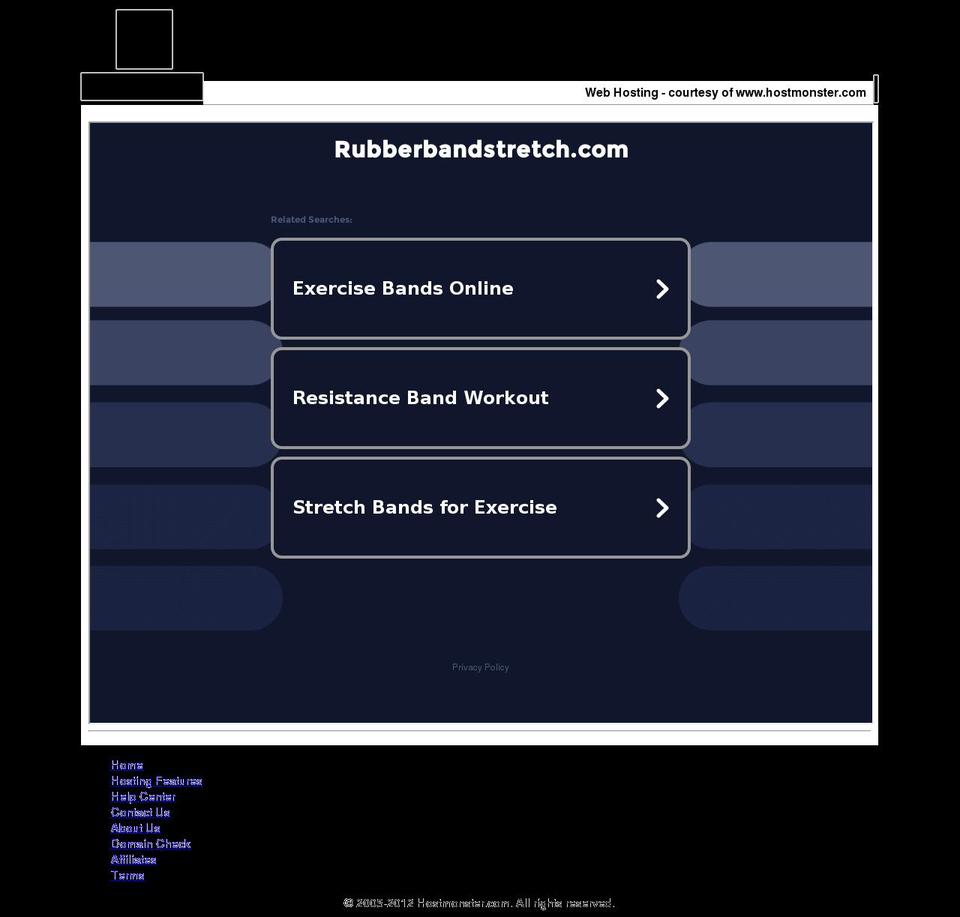 rubberbandstretch.com shopify website screenshot