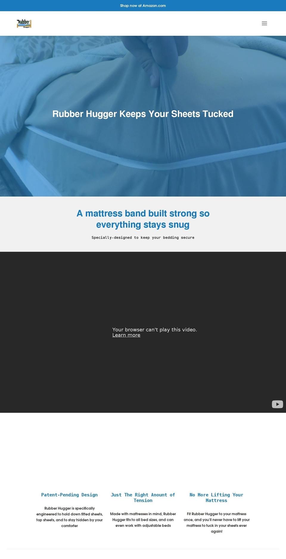 rubberhugger.com shopify website screenshot
