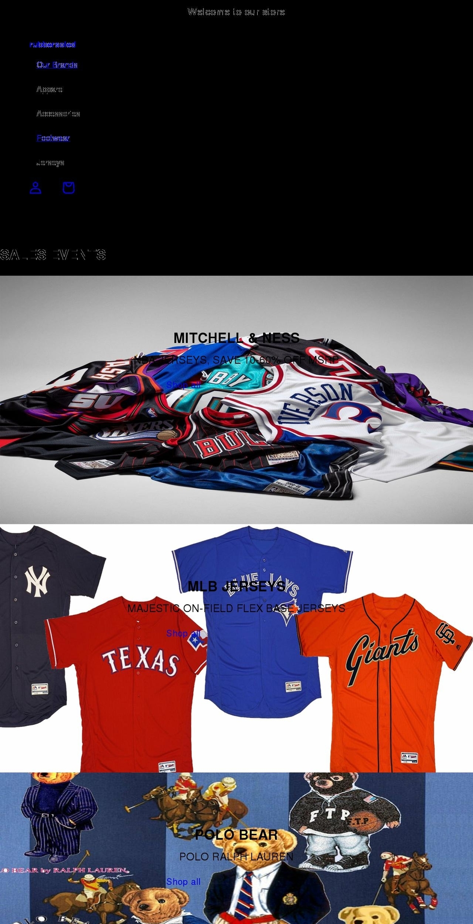rubbersoled.com — Shopify storefront screenshot