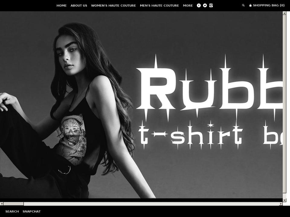 rubbishtshirtboutique.com shopify website screenshot