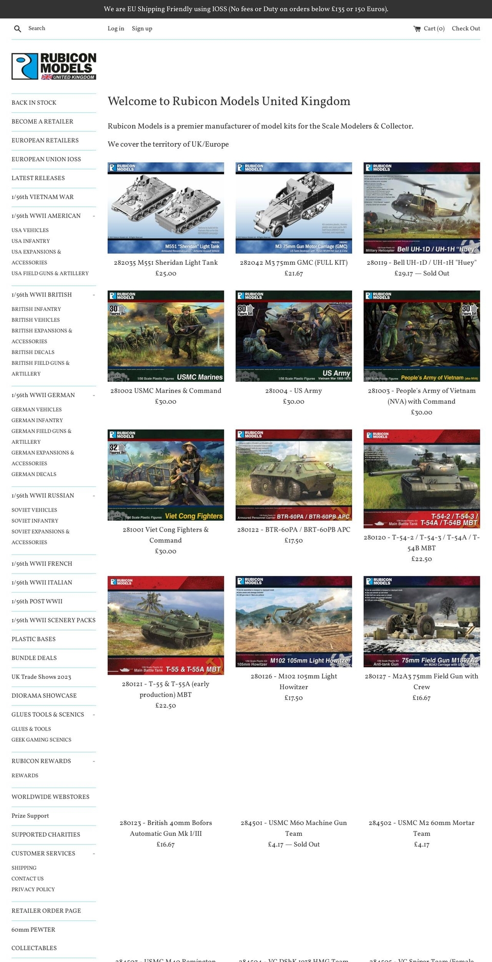 rubiconmodelsuk.com — Shopify storefront screenshot