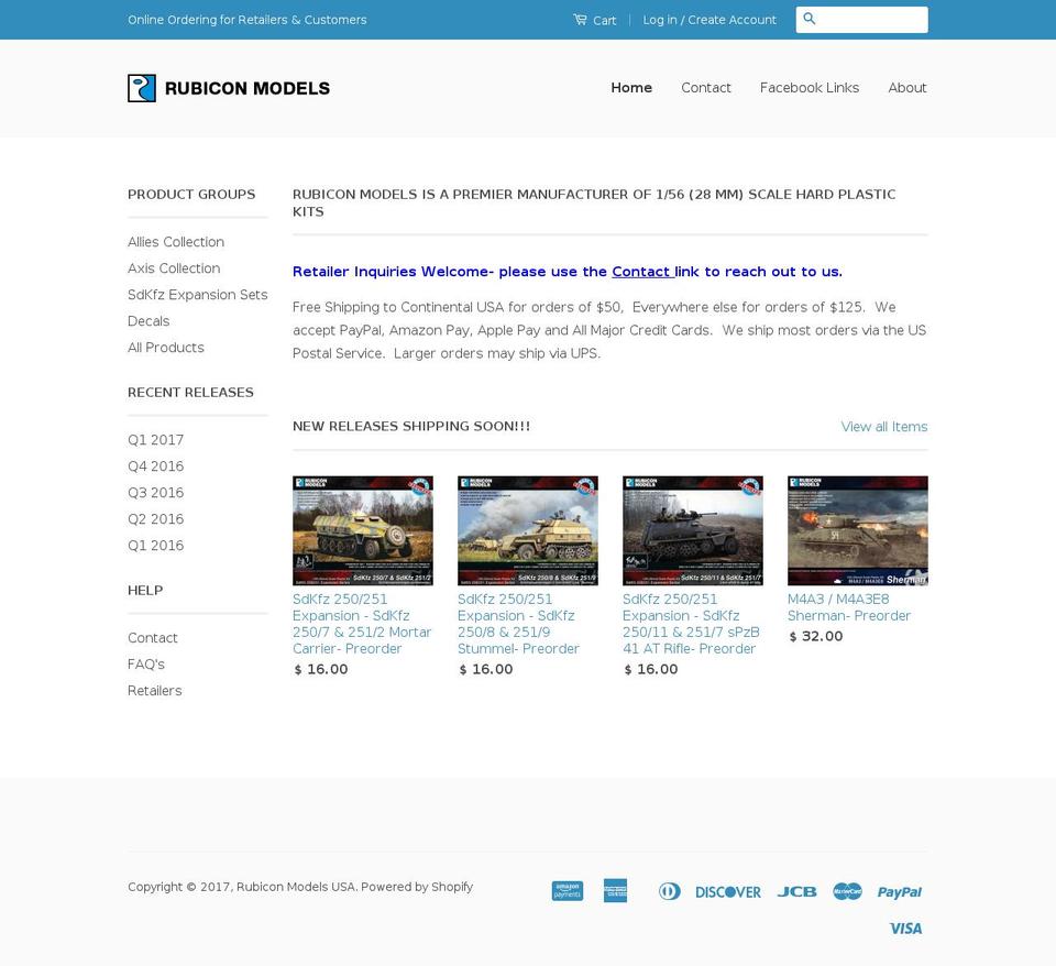rubiconmodelsusa.com shopify website screenshot