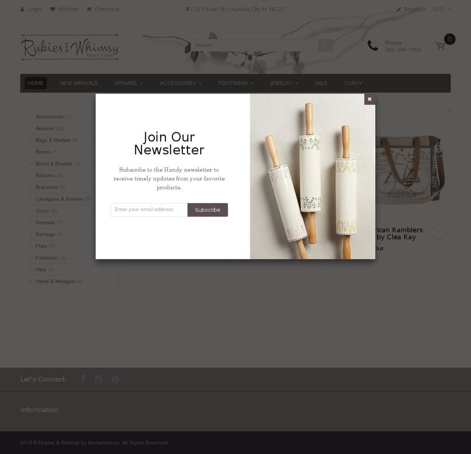 handy-2-0 Shopify theme site example rubiesandwhimsy.com