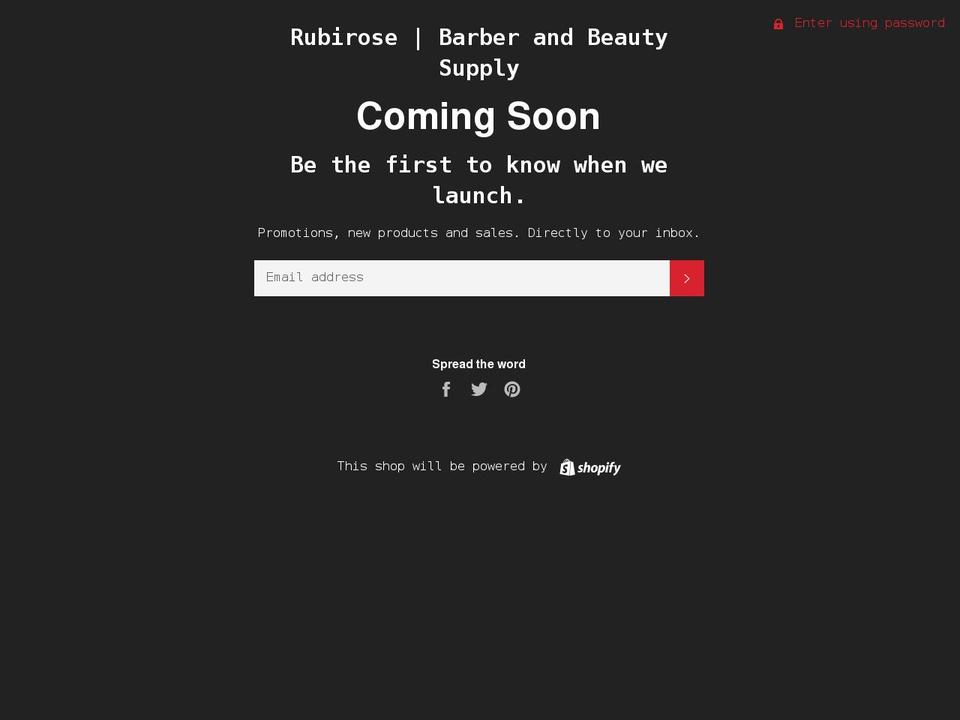 rubirosepro.com — Shopify storefront screenshot