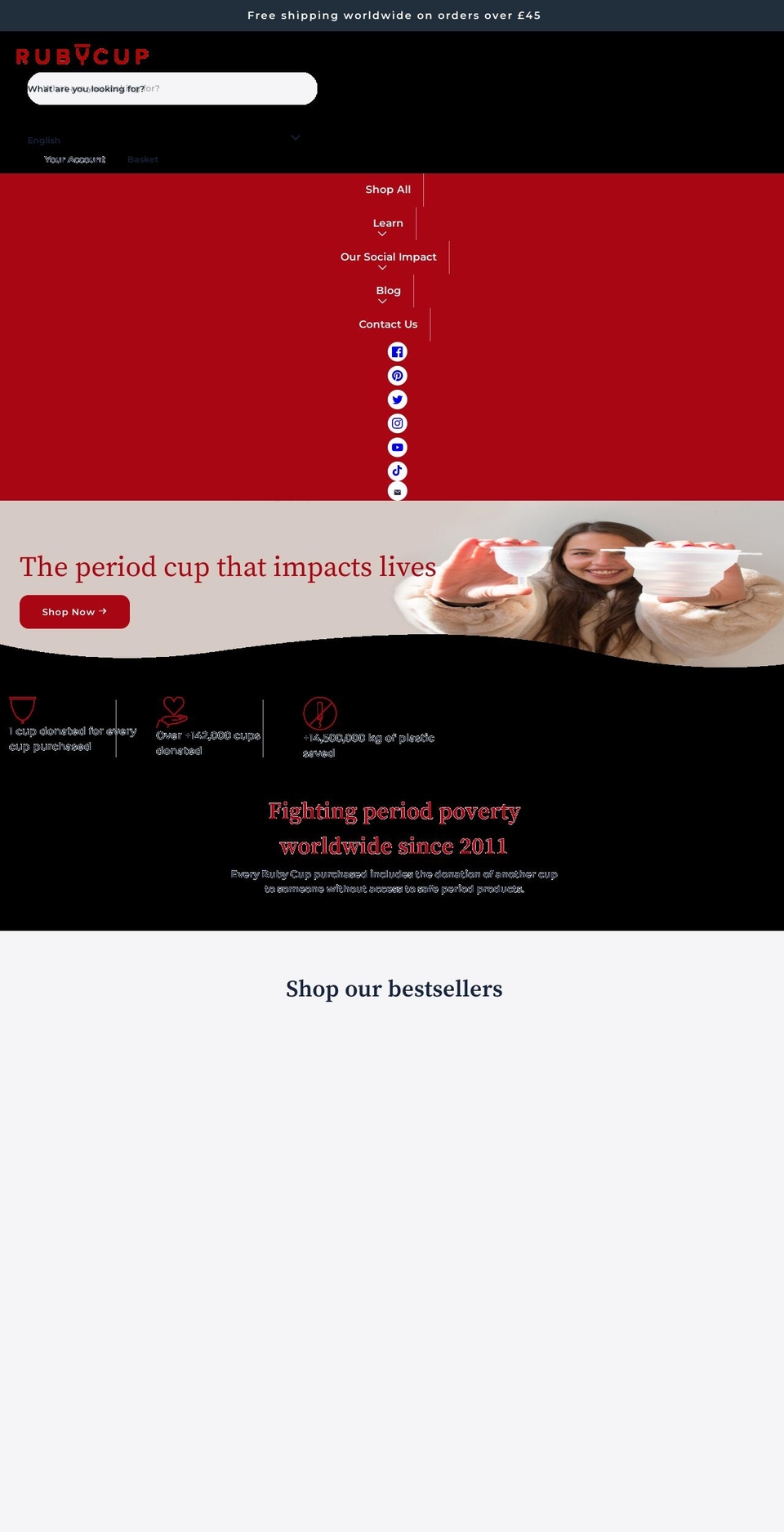 ruby-cup.myshopify.com shopify website screenshot