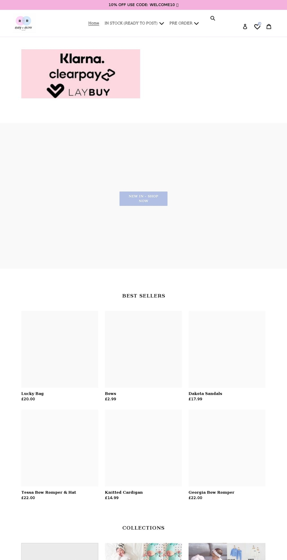 rubyandralph.co.uk shopify website screenshot