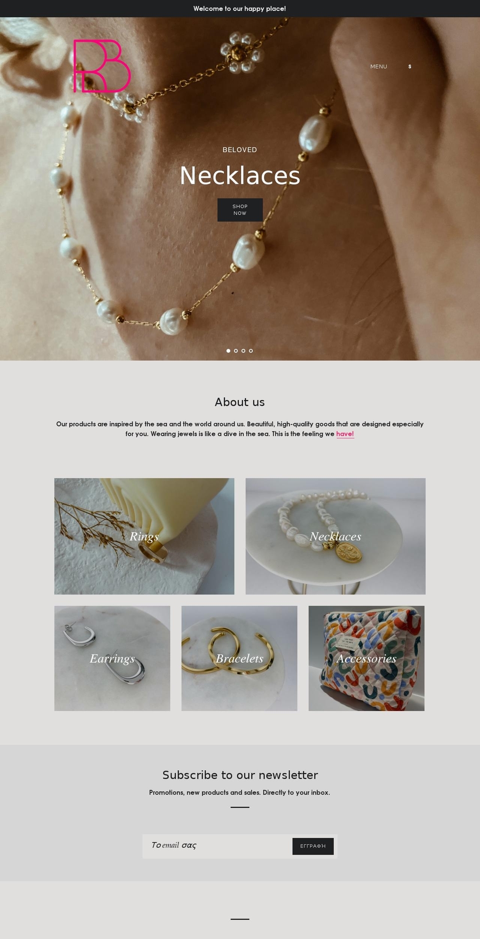 rubyboojewels.com shopify website screenshot