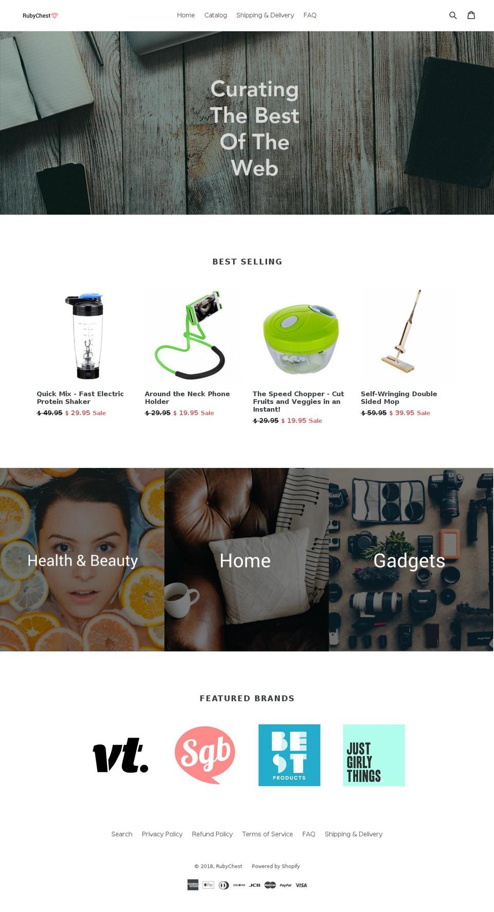 rubychest.com — Shopify storefront screenshot