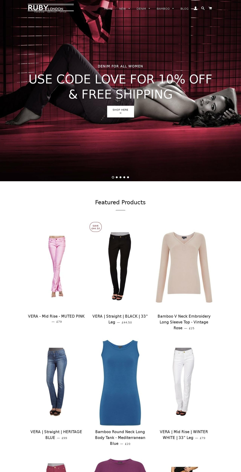 rubylondon.com shopify website screenshot