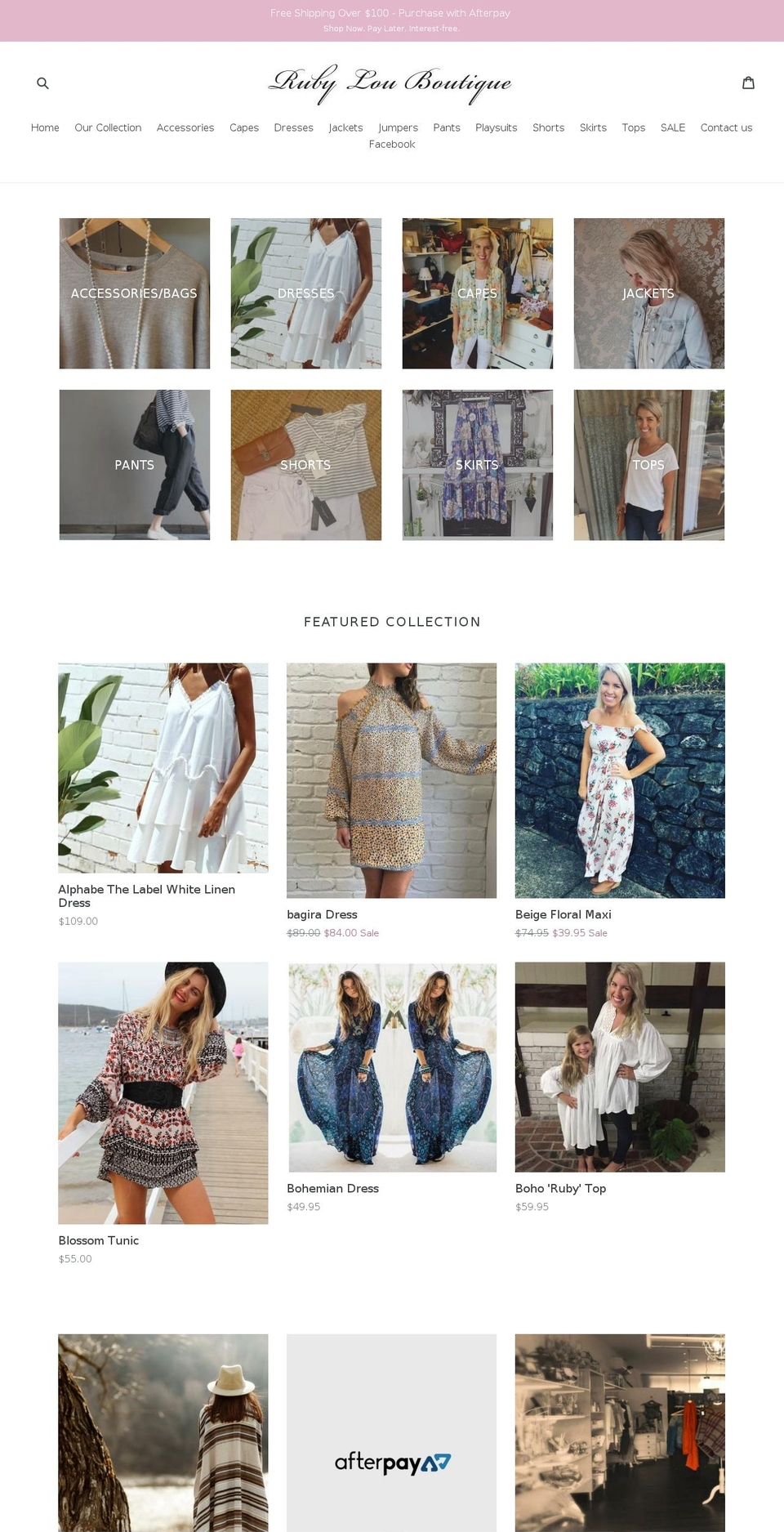 rubylouboutique.com.au shopify website screenshot