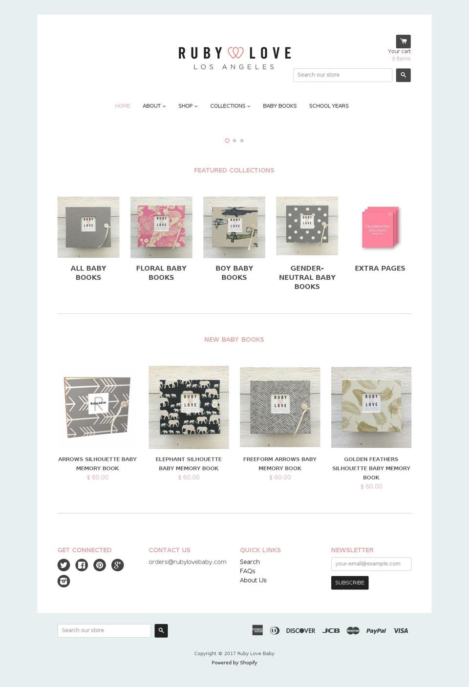 rubylovebaby.com shopify website screenshot