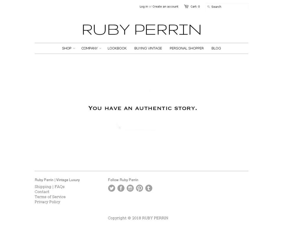 rubyperrin.com — Shopify storefront screenshot