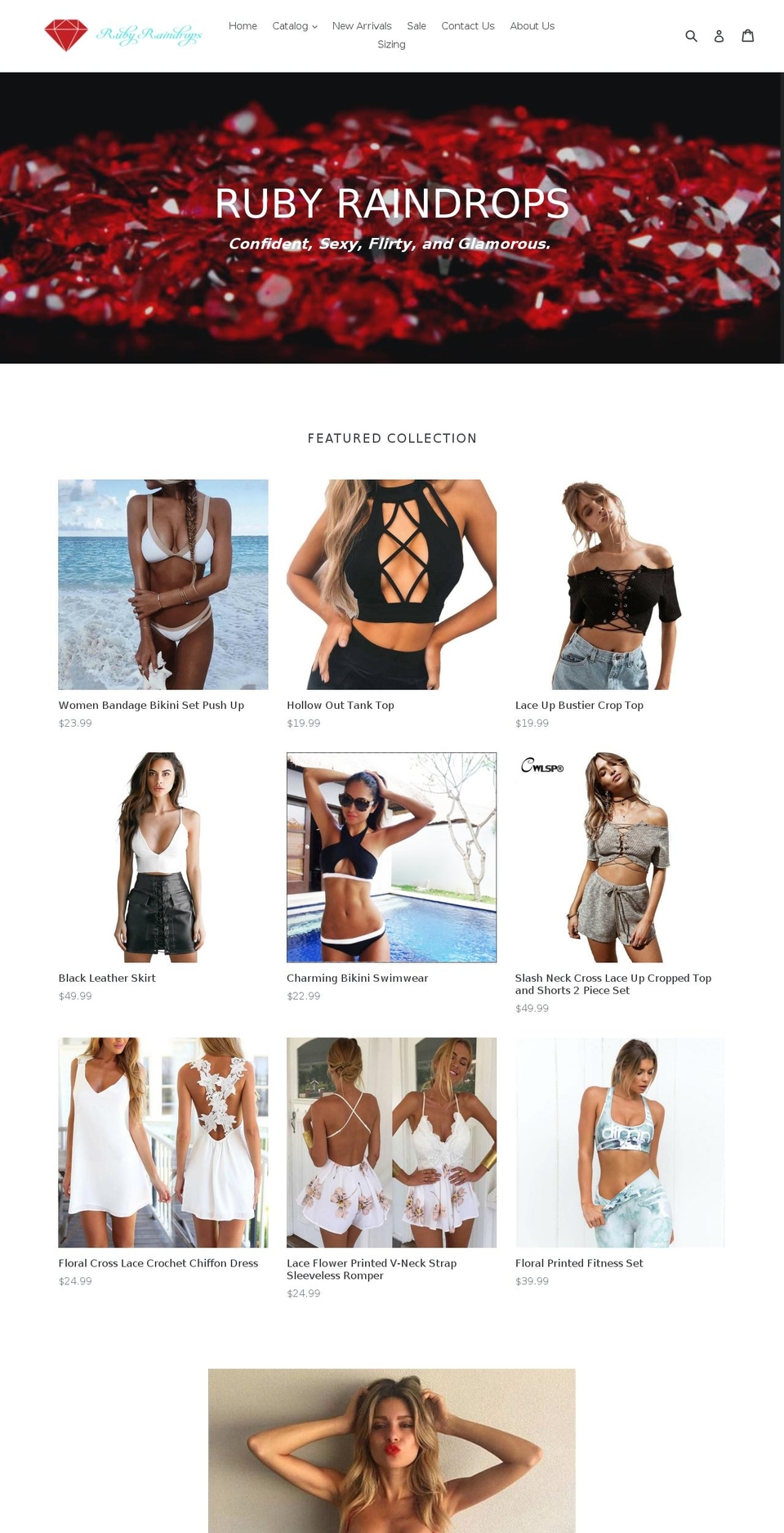 rubyraindrops.com — Shopify storefront screenshot