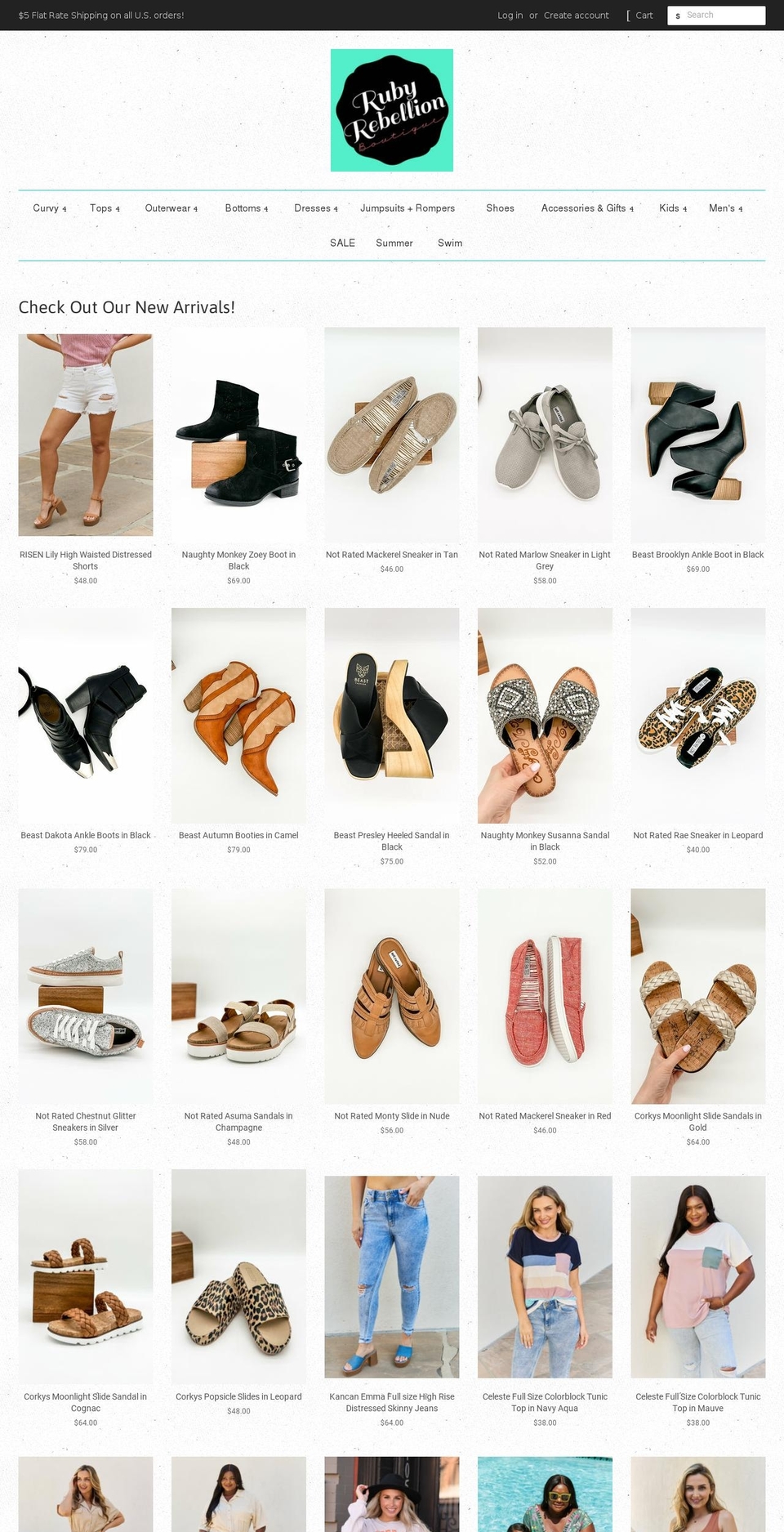 rubyrebellionboutique.com — Shopify storefront screenshot