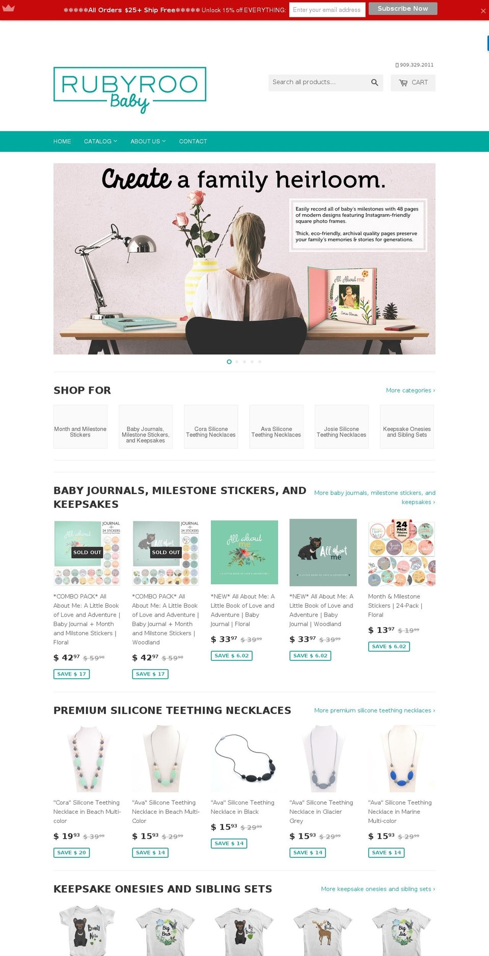 rubyroobaby.com shopify website screenshot