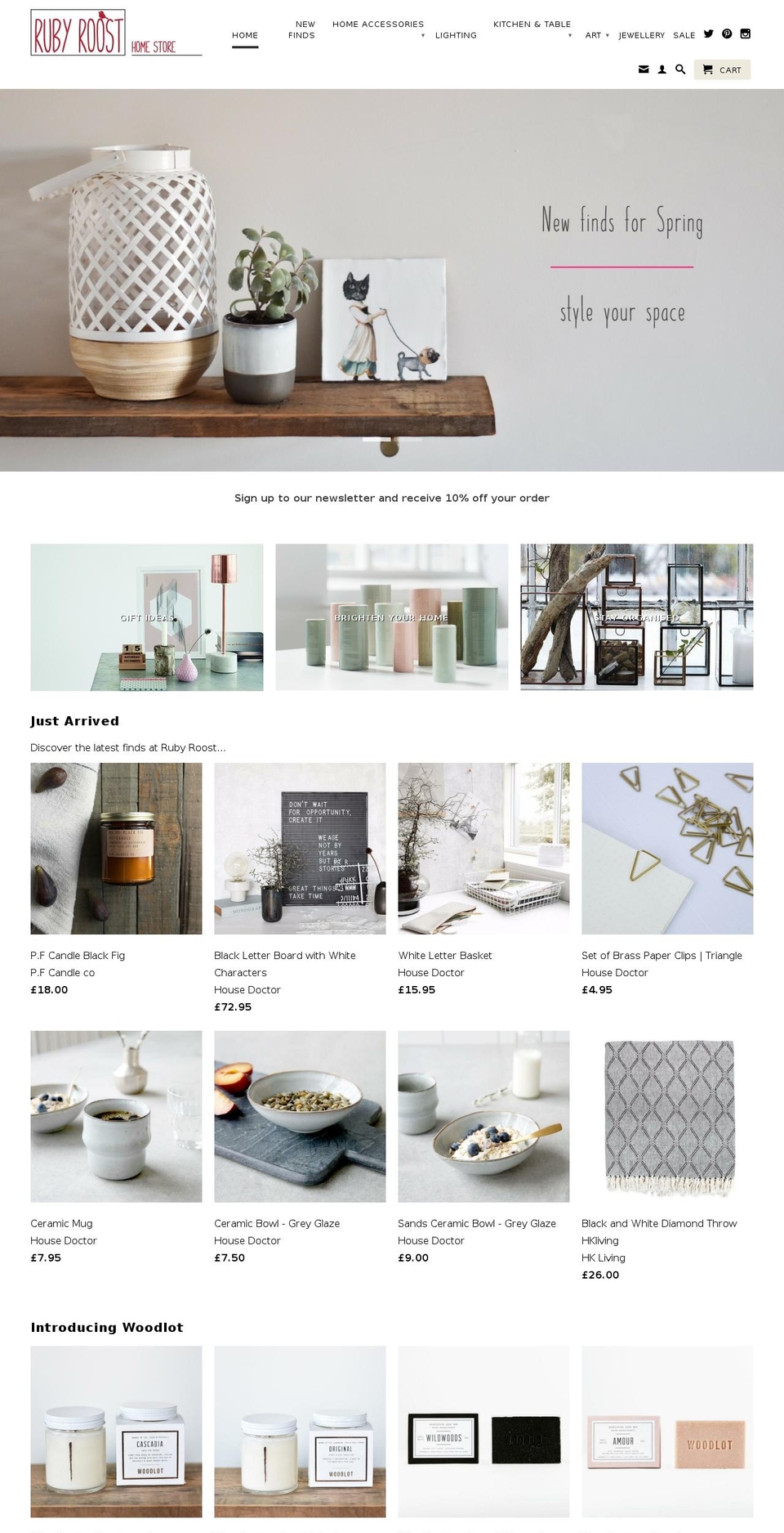 rubyroost.com shopify website screenshot