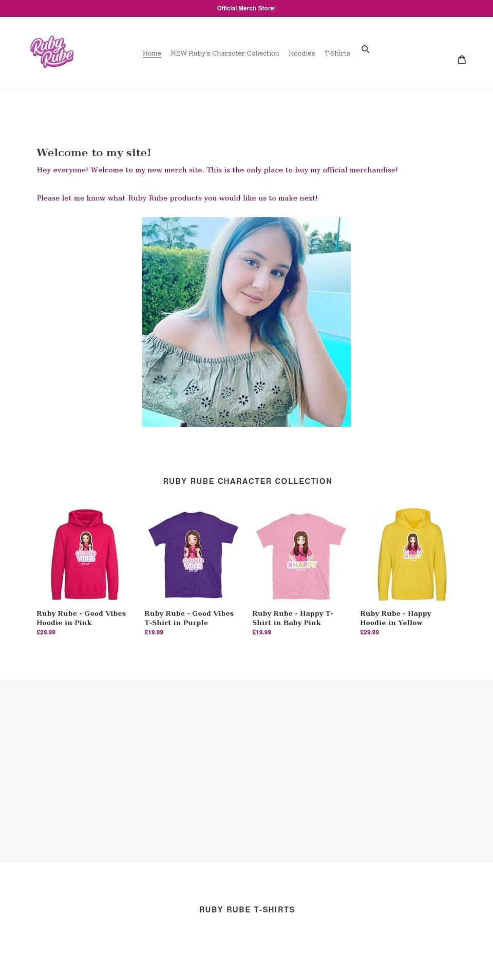 rubyrube.co.uk shopify website screenshot