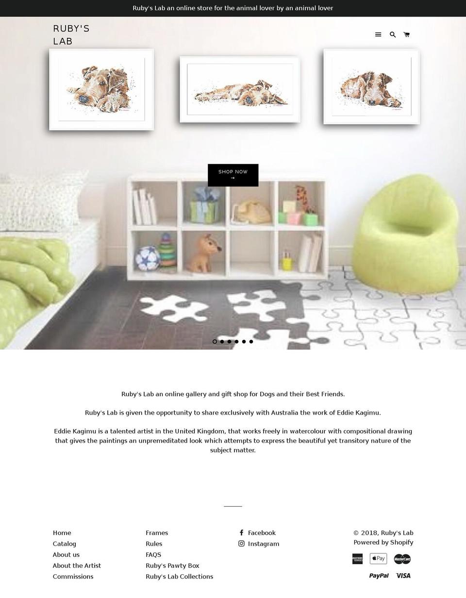 rubys-lab.com — Shopify storefront screenshot