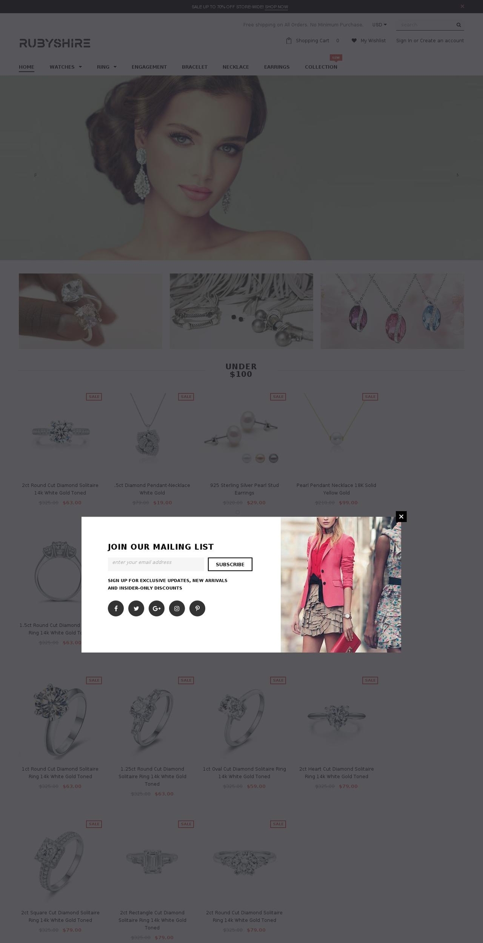 rubyshire.com shopify website screenshot